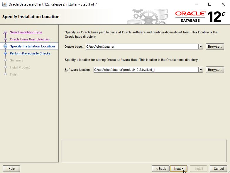 Step 3 Oracle Client Install