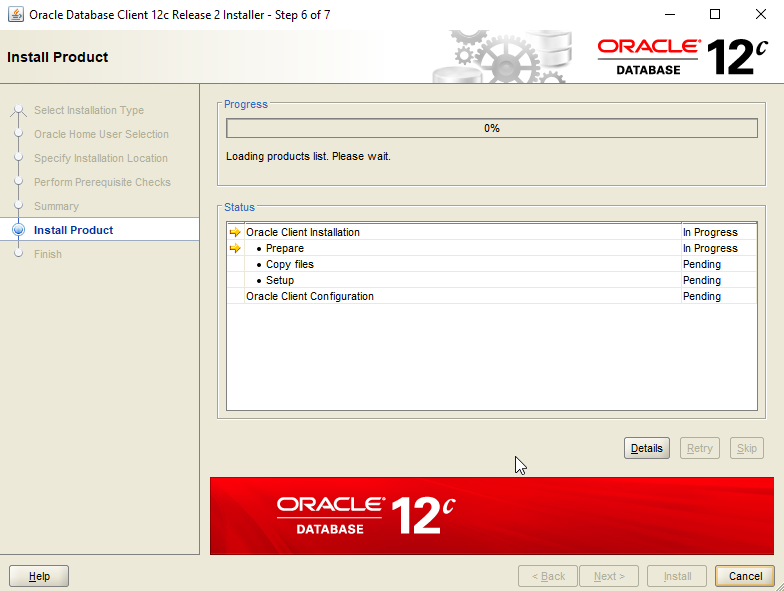 Step 6 Oracle Client Install