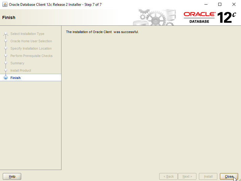 Step 7 Oracle Client Install