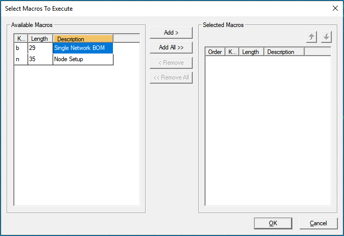 Select batch macro