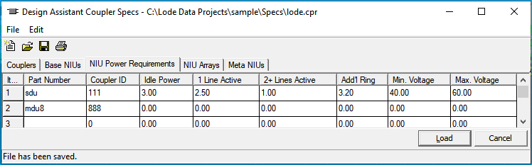 couplers NIU power