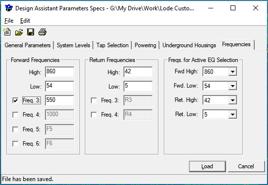 Frequencies Tab