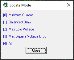 Power Locate Menu