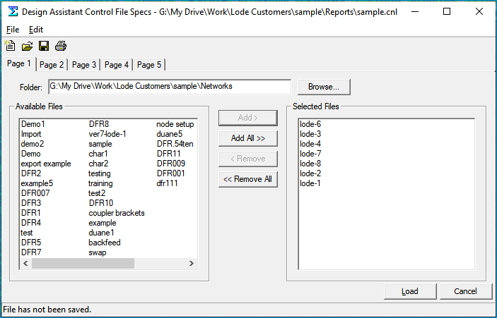 Control File Window