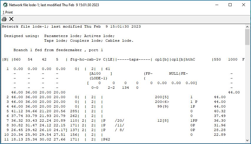 Reports Net and Amp Data Report